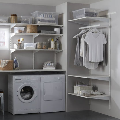 Dobbelt konsol Form Twinny 47 cm hvid