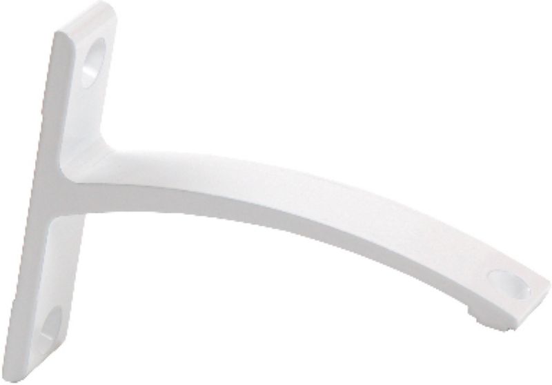 Enkeltbeslag 10 cm aluminium/hvid