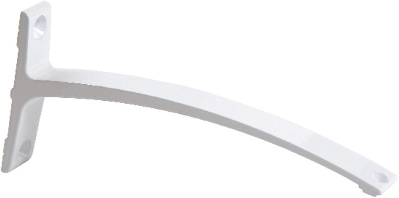 Enkeltbeslag 18 cm aluminium/hvid