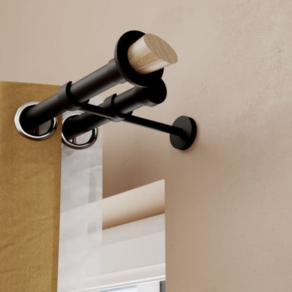 Dobbel vægbeslag Goodhome Araxos 19/28 mm sort