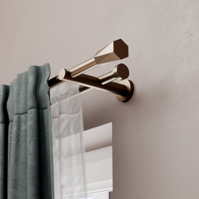 Dobbel vægbeslag Goodhome Kozani 19/19 mm brun