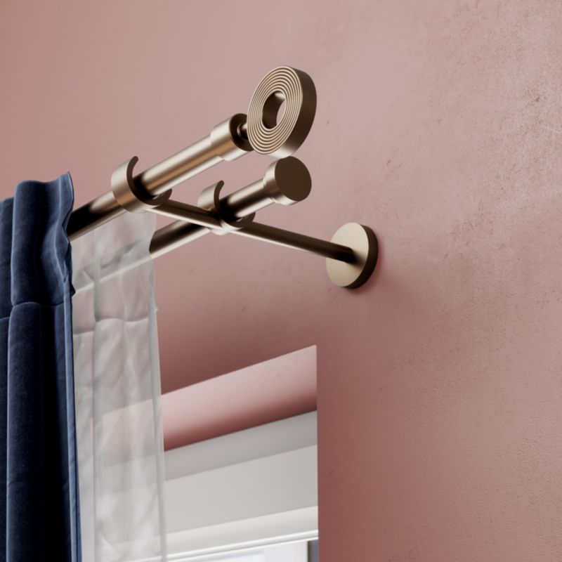 Dobbel vægbeslag Goodhome Kozani 19/28 mm brun