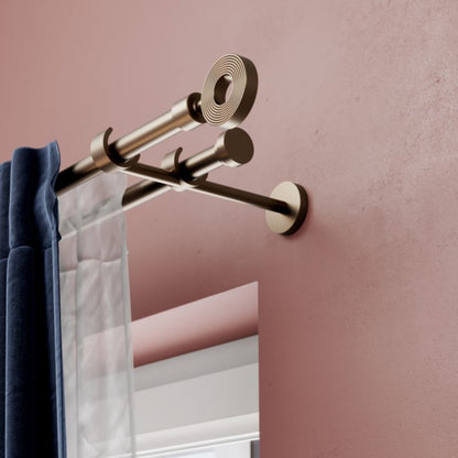 Dobbel vægbeslag Goodhome Kozani 19/28 mm brun