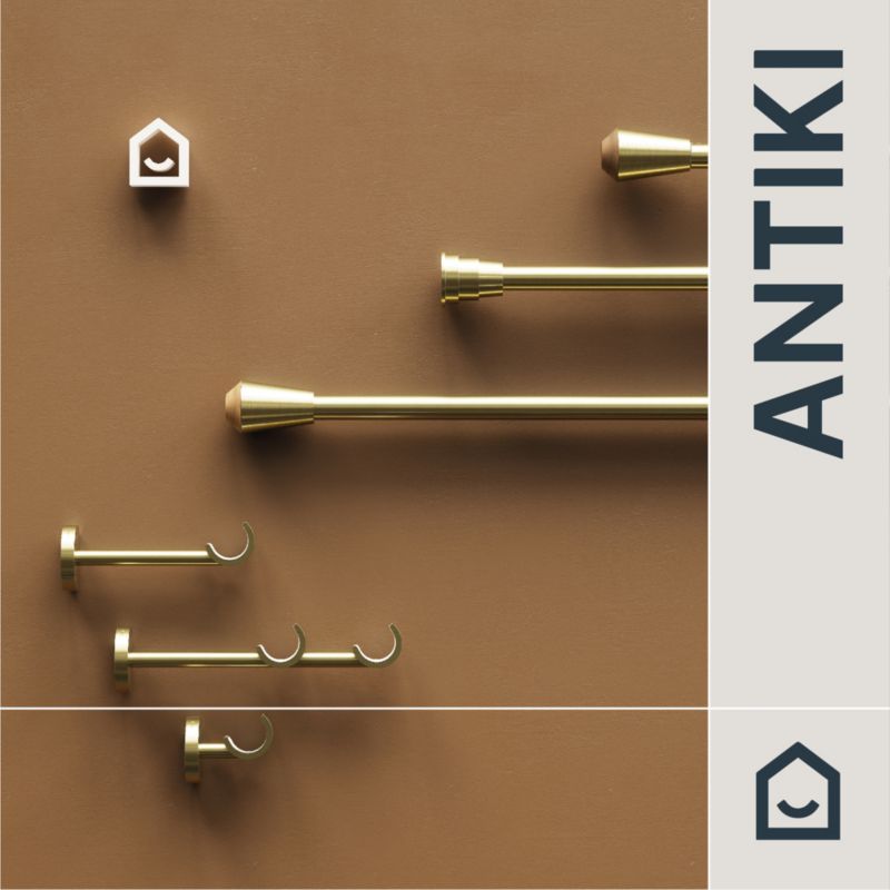 GoodHome Antiki enkelt vægbeslag 19 - 28 mm i guld