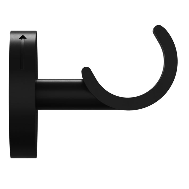GoodHome Araxos enkelt vægbeslag 19 - 28 mm mat-sort