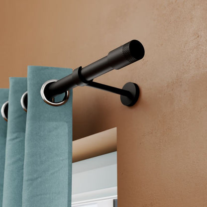 GoodHome Araxos enkelt vægbeslag 19 - 28 mm mat-sort