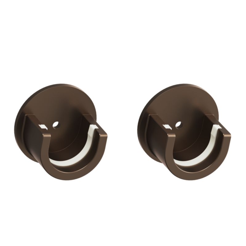 Indbygnings-vægbeslag GoodHome Kozani 19/28 mm brun