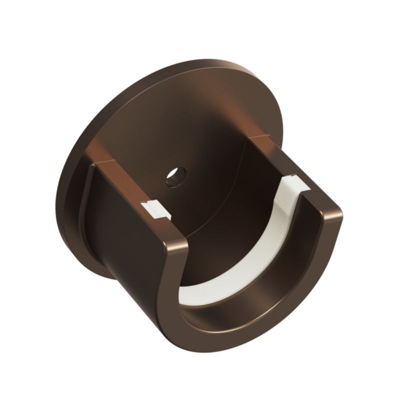 Indbygnings-vægbeslag GoodHome Kozani 19/28 mm brun