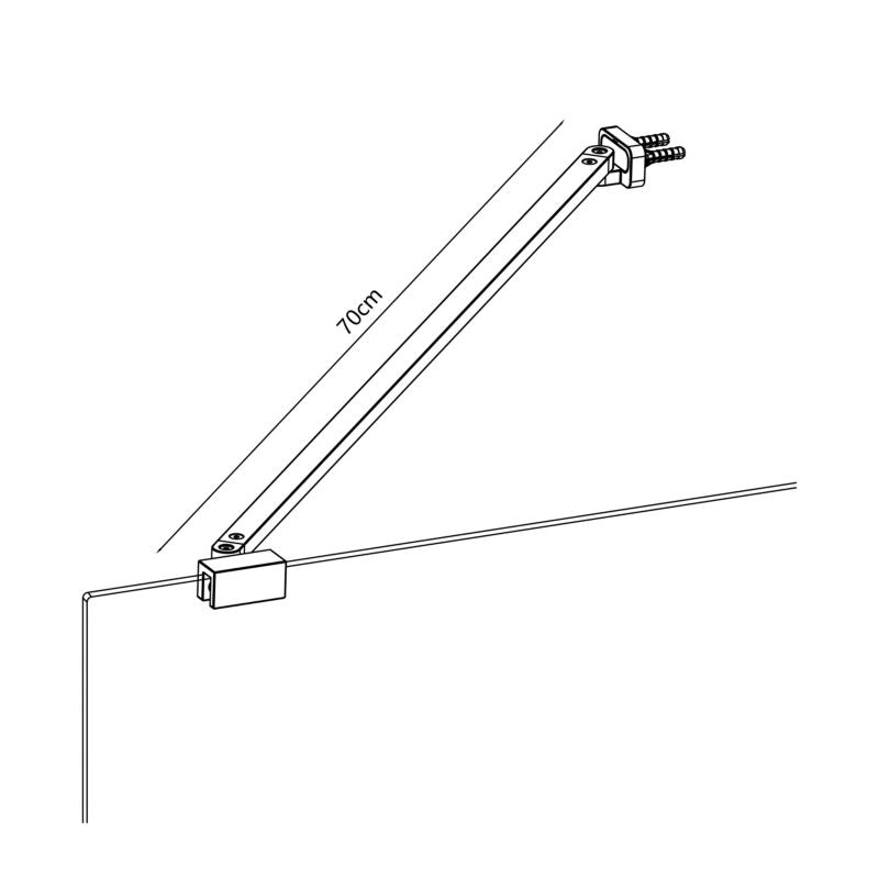 Brusevægsstabilisator 70 cm Kobberfarvet 5063022796530