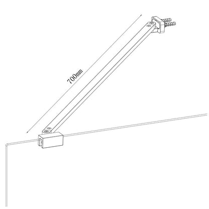 Stabilisator til Brusekabine 8 mm Børstet Messing