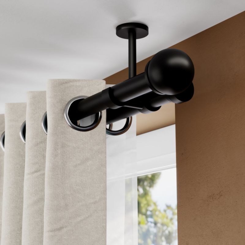Dobbeltsidet loftbeslag GoodHome Araxos 19/28 mm mat-sort