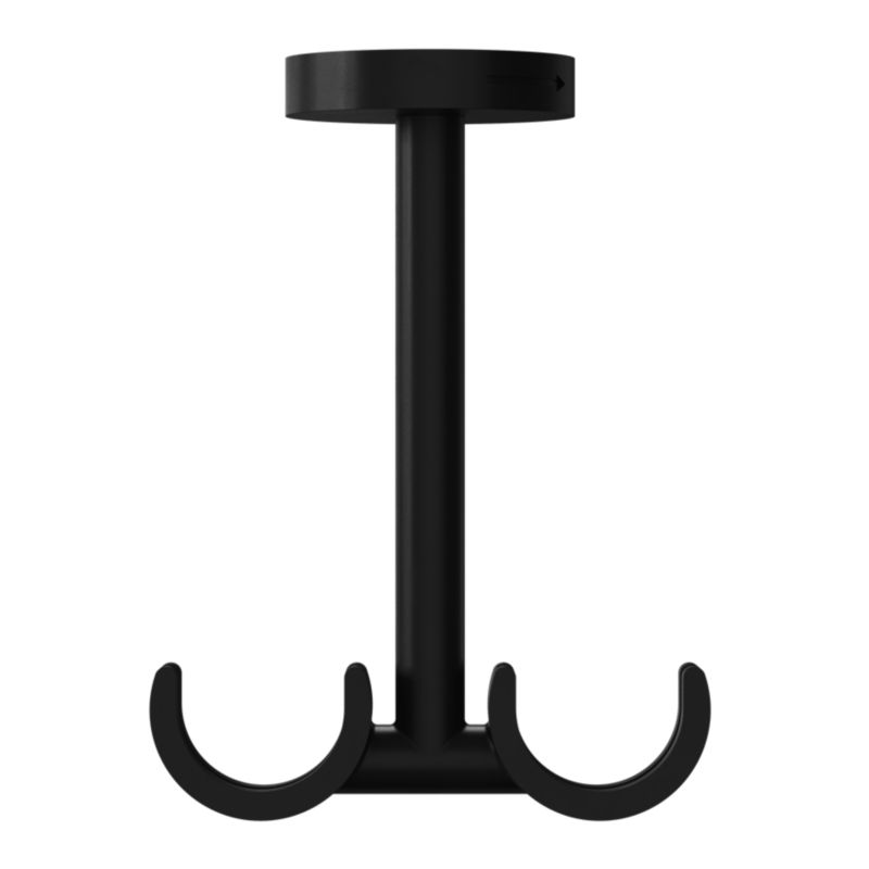 Dobbeltsidet loftbeslag GoodHome Araxos 19/28 mm mat-sort