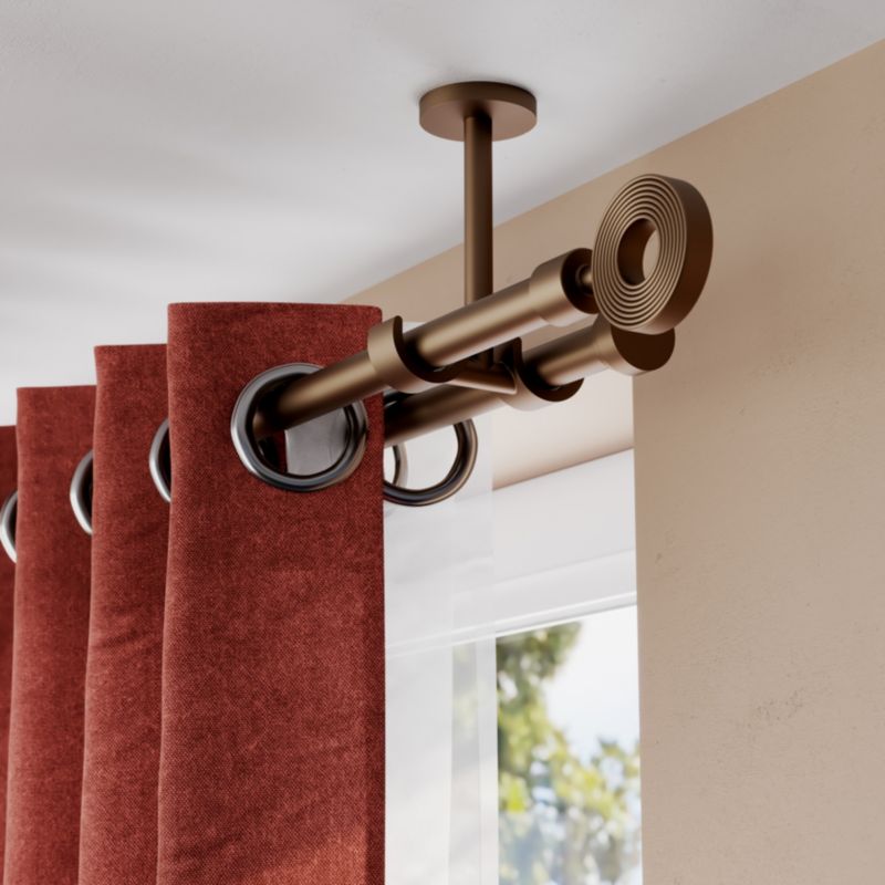 Dobbeltsidet loftbeslag GoodHome Kozani 19/28 mm brun