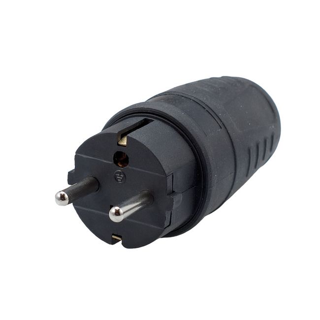 Elgotech gummistikprop 250 V 16 A med jordforbindelse