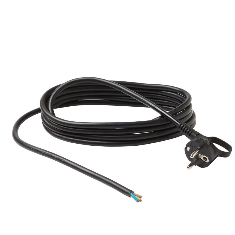 Stik med kabel Diall 3 x 1,5 mm² 3 m sort