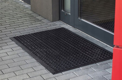 Gummimåtte med rampe 120x180 cm Sort