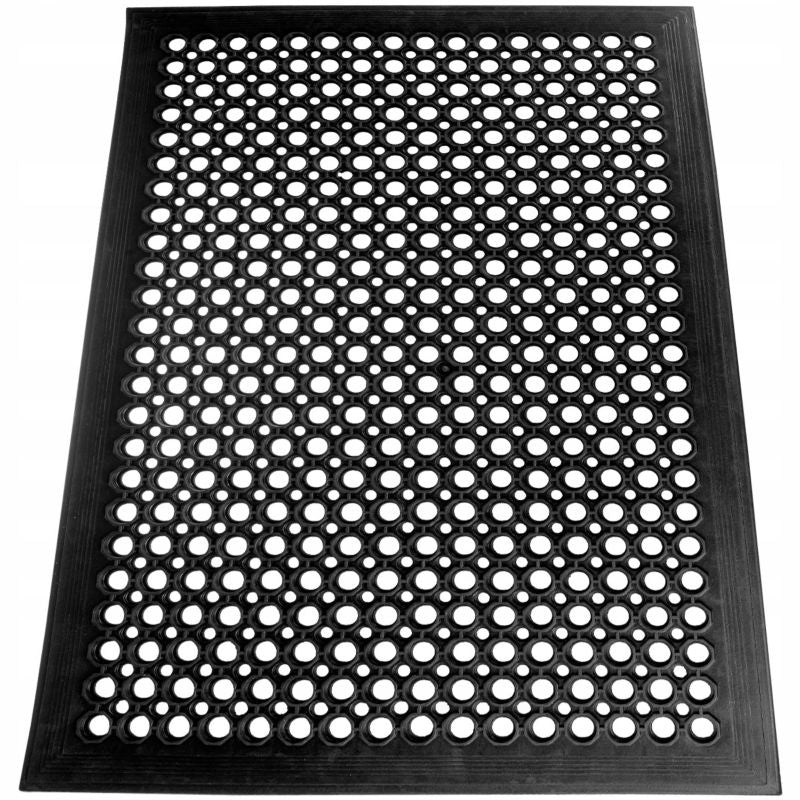 Gummimåtte med rampe 120x180 cm Sort