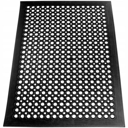 Gummimåtte med rampe 120x180 cm Sort