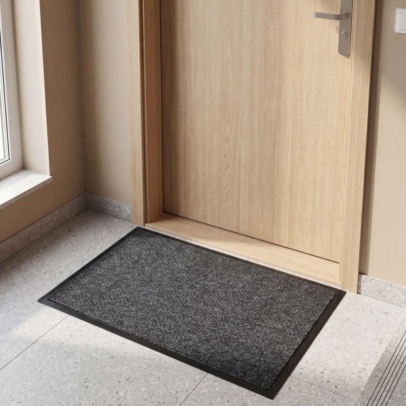 Dørmåttesæt 60x90 cm Grå 2 stk.