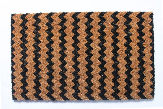 Entrémåtte Colours ZigZag 45 x 75 cm sort