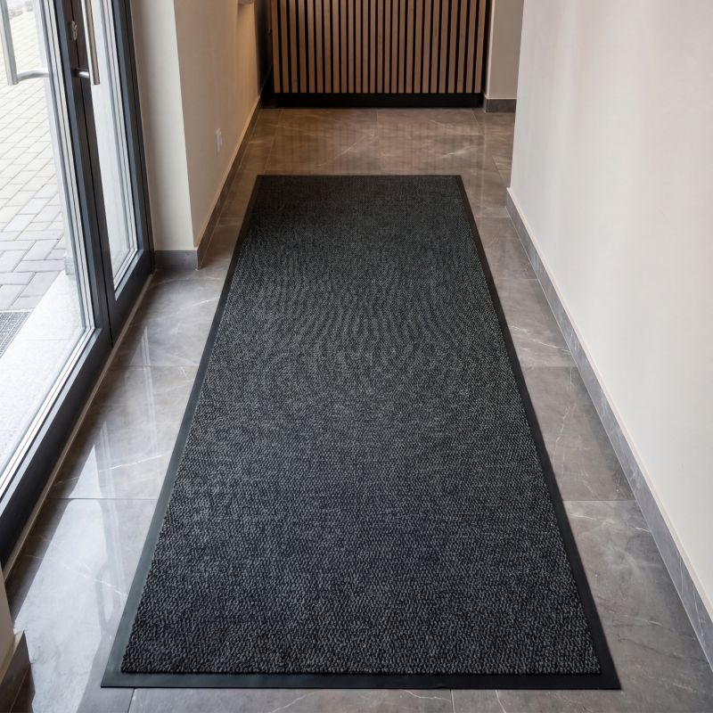 Dørmåtte 80x200 cm Grå Antiskrid