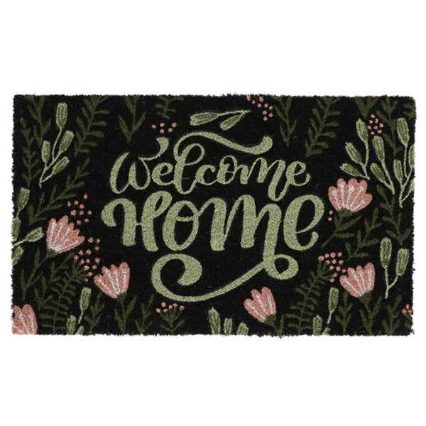 Dørmåtte Kokos Welcome Home 75x45 cm Sort