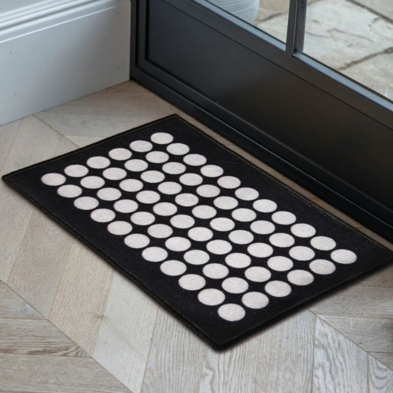GoodHome Kropka indendørs måtter 40 x 60 cm sort