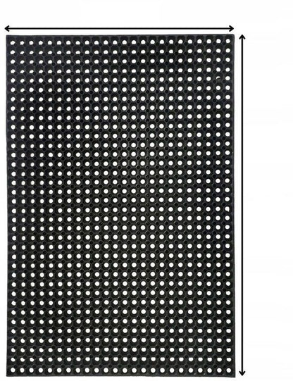 Gummimåtte Texas 80x120 cm Sort 22 mm