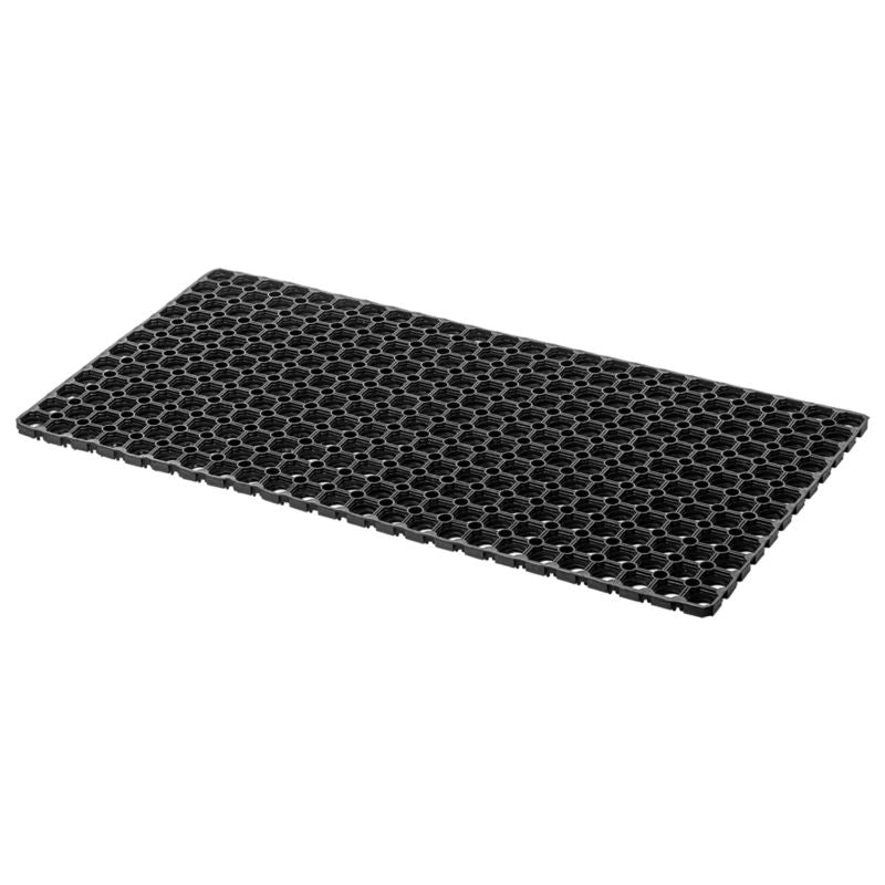 Gummimåtte 50x100 cm Sort Udendørs