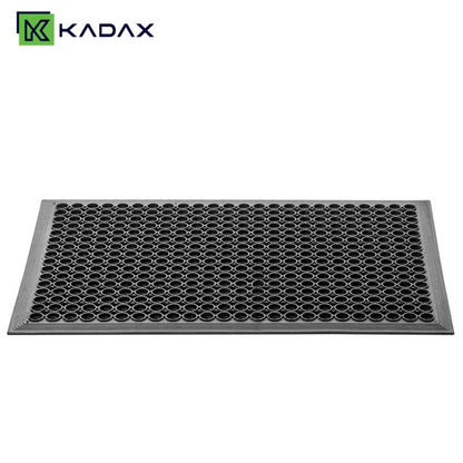 Udendørs Dørmåtte 60x90 cm Sort Gummi med Rampe