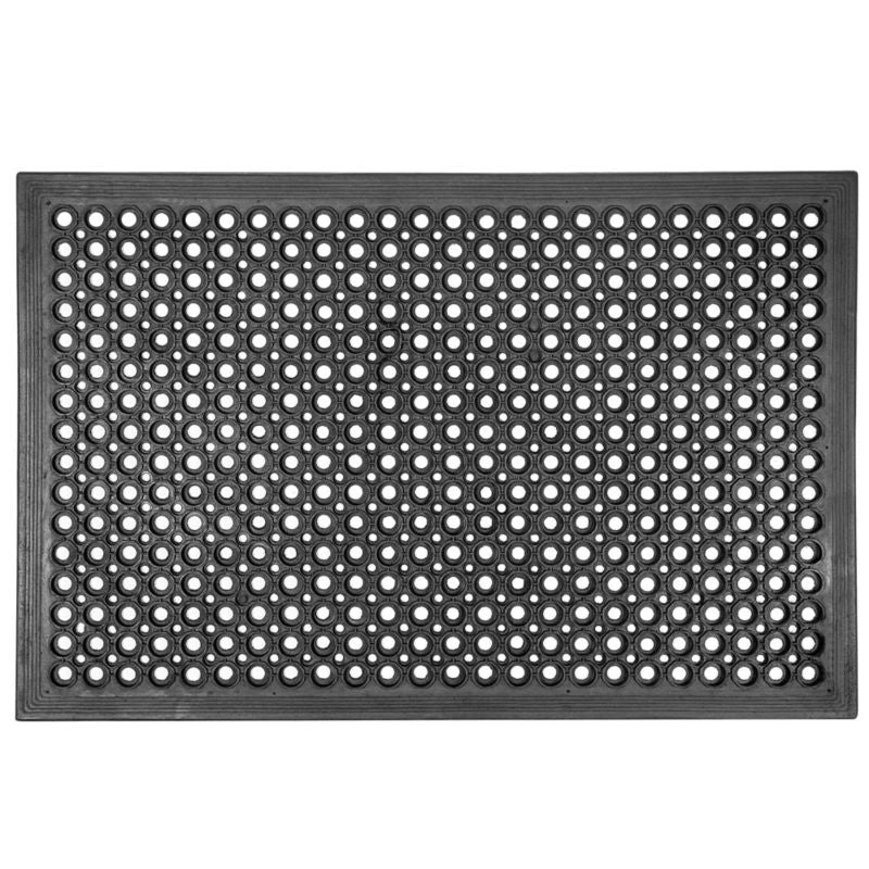 Gummimåtte 90x150 cm Sort med Antiskrid