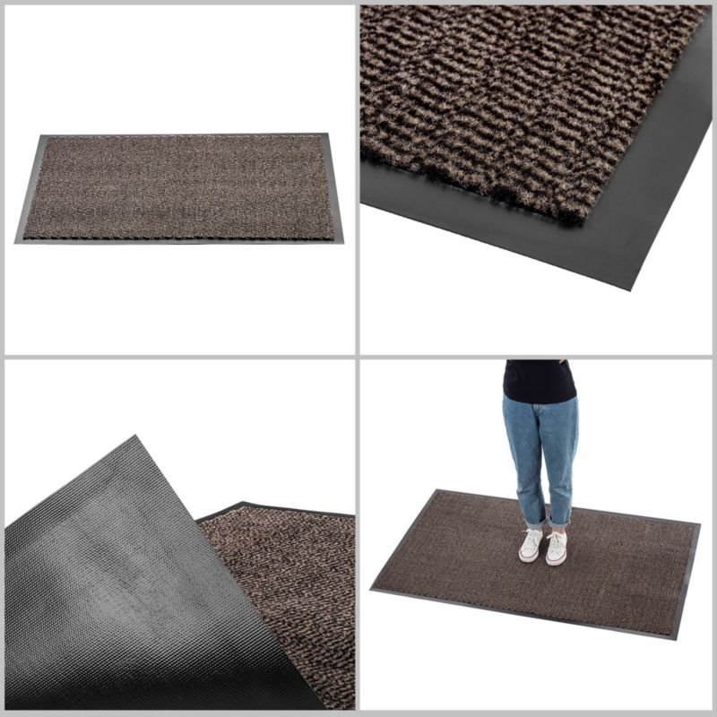 Udendørs Dørmåtte Antiskrid 90x150 cm Brun | 5906638302927