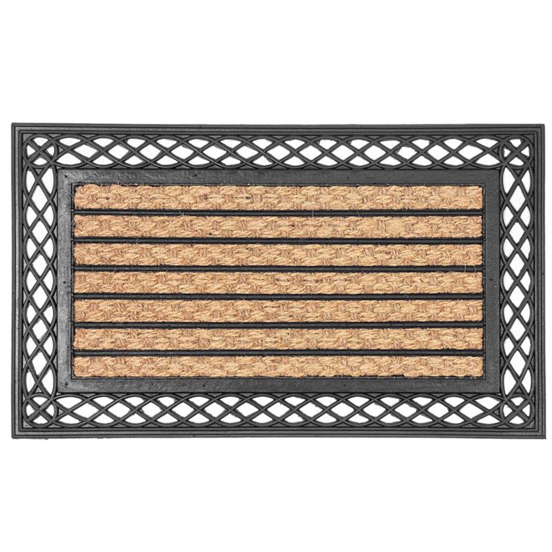 Dørmåtte Antiskrid 75x45 cm Brun Kokos