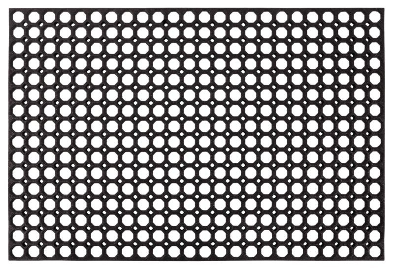 Udendørs Dørmåtte Honey Comb 80x120 cm Sort