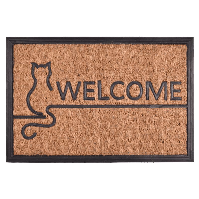 Dørmåtte Panama 40x60 cm Sort/Beige Kokos/Gummi
