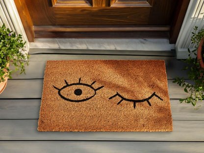 Dørmåtte Kokos 40x60 cm Naturlig Sort
