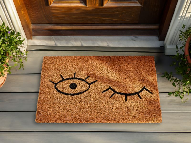 Dørmåtte Kokos 40x60 cm Naturlig Sort