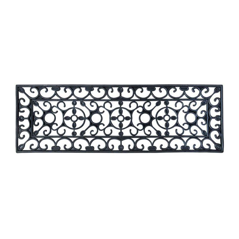 Gummidørmåtte Victoriansk Sort 75x25 cm