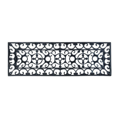 Gummidørmåtte Victoriansk Sort 75x25 cm