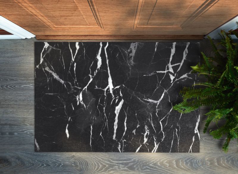 Indendørs Dørmåtte 90x60 cm Sort Antiskrid