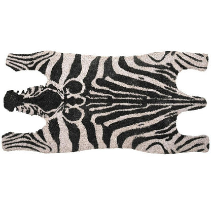 Dørmåtte Zebra Kokosfiber 75x38 cm Sort