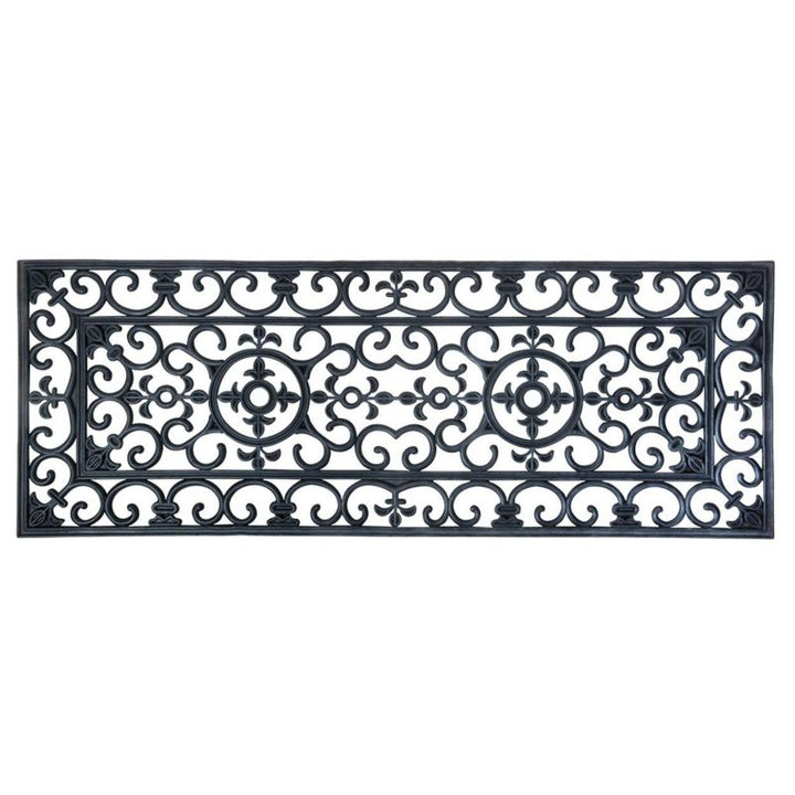 Gummimåtte 45x120 cm Sort Viktoriansk Stil