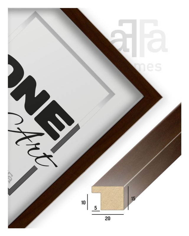 Unik Hekla ramme 40x60 MDF plakat brun 1 stk.