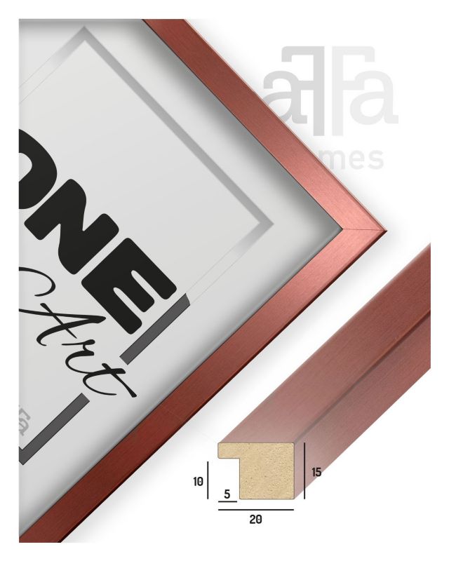 Unik MDF-ramme Hekla 28x35 til diplomer i rosa guld, 1 stk.