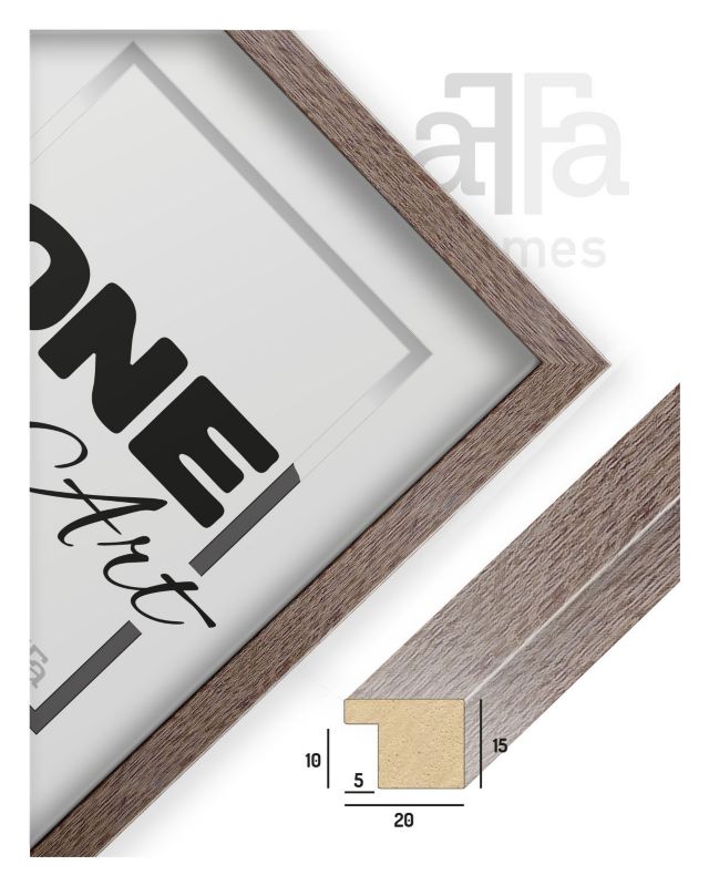 Unik MDF-ramme Hekla 28x35 til diplomer i sonoma trøffelfarve, 1 stk.