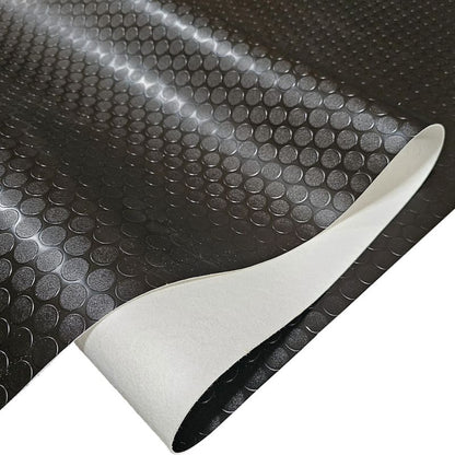 PVC-gulvbelægning med knopmønster 200 cm Mat sort | 5063022700568
