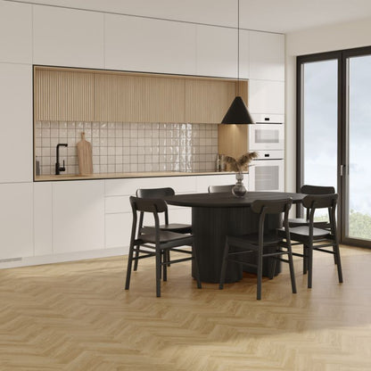 PVC-gulvbelægning Maxima Eko Estate 041 4 m Lys beige egetræsfiskebensmønster