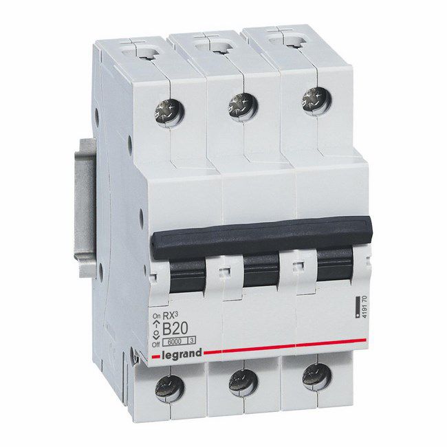 Legrand 3P-B20A overstrømsafbryder