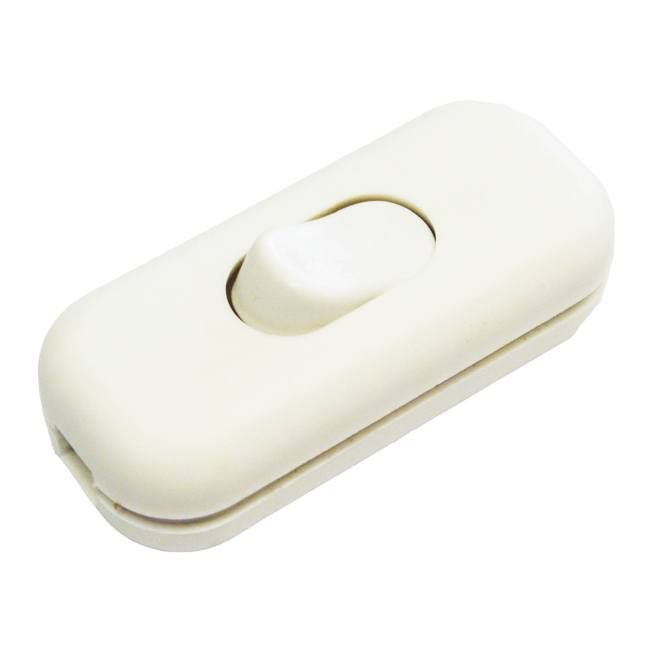 Polmark skrueforbindelses gennemgangsafbryder i hvid