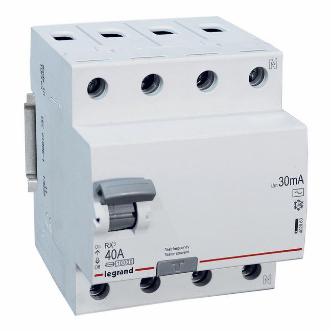 Legrand fejlstrømsafbryder 40A 30mA AC 4P